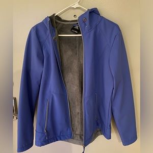 Periwinkle insulated rain jacket